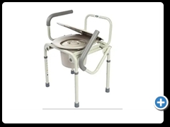 Commode Chair With Dropdown Arm